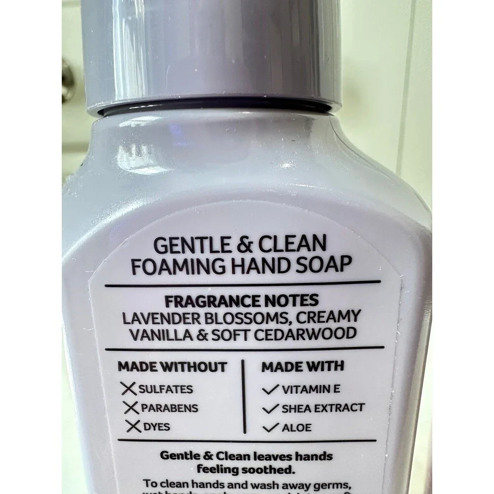 Bath and Body Works Vanilla Ease Foaming Soap and Travel Size Fragrance Mist